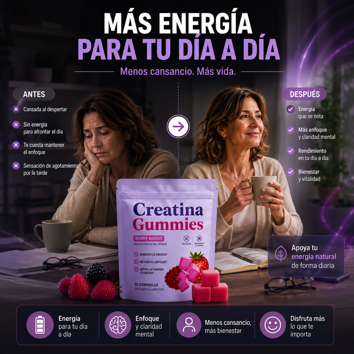 Creatina Gummies             Tu fuerza. Tu rutina. Tu mejor versión.   BRUDORA®